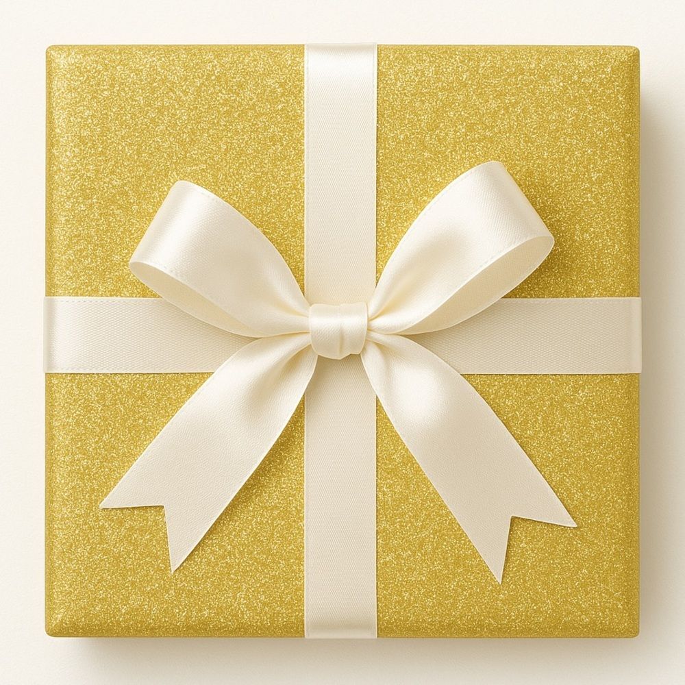 NWT Paper Source Gold Glitter Wrapping Paper Roll 27.5”x59” Designer Gift Wrap